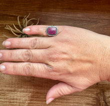 Load image into Gallery viewer, Ring - Size 5 1/2 -Red Spiny &amp; Sterling Silver