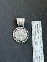 Load image into Gallery viewer, Sterling Silver Buffalo Nickel Pendant – Rope Border – Artist Jason Ogg