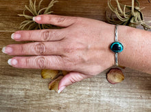Load image into Gallery viewer, Blue Moon Turquoise Cuff – Sterling Silver, Stamped D&amp;D