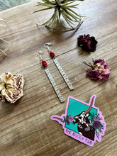 Load image into Gallery viewer, Red Corral dangle earrings
