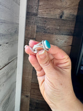 Load image into Gallery viewer, Square Kingman Turquoise Ring – Sterling Silver