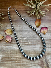 Load image into Gallery viewer, 20 1/2 inch 8 to 14 mm Sterling Silver Pearls Necklace
