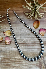 Load image into Gallery viewer, 20 1/2 inch 8 to 14 mm Sterling Silver Pearls Necklace
