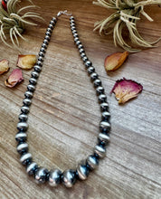 Load image into Gallery viewer, 20 1/2 inch 8 to 14 mm Sterling Silver Pearls Necklace