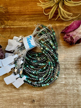Load image into Gallery viewer, African Turquoise &amp; Sterling Silver Pearl Bracelet – 3mm