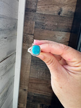 Load image into Gallery viewer, Square Kingman Turquoise Ring – Sterling Silver
