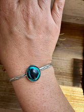Load image into Gallery viewer, Blue Moon Turquoise Cuff – Sterling Silver, Stamped D&amp;D