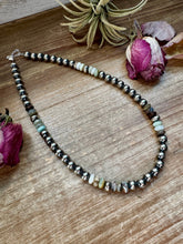 Load image into Gallery viewer, Peruvian Opal &amp; Sterling Silver Pearl Necklace – 8mm – Handmade by The Bijoux FAB – 18"