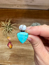 Load image into Gallery viewer, Multi Stone Ring - Size 5 - Kingman turquoise, Wild horse and sterling silver
