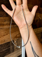 Load image into Gallery viewer, 14 inch 3 mm sterling silver pearls  choker - 10 mm middle