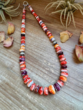 Load image into Gallery viewer, BE BOLD - 22-Inch Spiny Oyster &amp; Wampum Statement Necklace with Sterling Silver Pearls