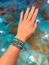 Load image into Gallery viewer, Sterling Silver &amp; Blue Turquoise Nugget Bracelet –
