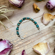 Load image into Gallery viewer, Sterling Silver &amp; Blue Turquoise Nugget Bracelet –