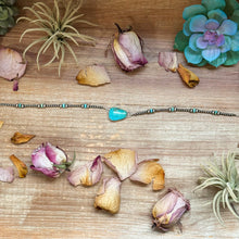Load image into Gallery viewer, Sterling Silver &amp; Turquoise Choker – 13” + Extender – Handmade In-House by The Bijoux FAB
