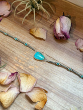 Load image into Gallery viewer, Sterling Silver &amp; Turquoise Choker – 13” + Extender – Handmade In-House by The Bijoux FAB