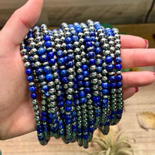 Load image into Gallery viewer, Lapis &amp; Sterling Silver Saucer Necklace – 16” + Extender – 6 mm Lapis