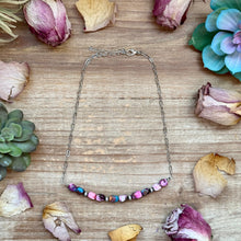 Load image into Gallery viewer, Pink Dyed Turquoise Necklace 16 inch