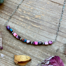 Load image into Gallery viewer, Pink Dyed Turquoise Necklace 16 inch