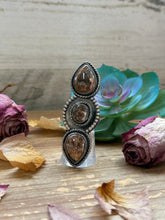Load image into Gallery viewer, Sterling Silver Wild Horse 3-Stone Adjustable Ring – In-House Silversmith – Made by The Bijoux FAB – USA Made