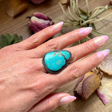 Load image into Gallery viewer, Sterling Silver Adjustable Turquoise Ring – Handmade by The Bijoux FAB