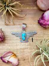 Load image into Gallery viewer, Sterling Silver Thunderbird Pendant