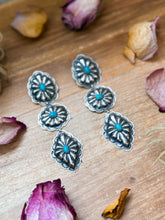 Load image into Gallery viewer, Sterling Silver Kingman Turquoise Dangle Earrings – Native Made by Rita Lee