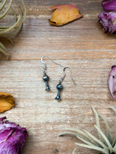 Load image into Gallery viewer, Sterling Silver Mini Blossom Dangle Earrings