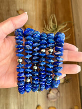 Load image into Gallery viewer, Faceted Lapis &amp; Hematite Necklace – 21.5"