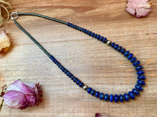 Load image into Gallery viewer, Lapis Rondelle &amp; Hematite Necklace – 21"