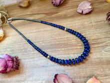 Load image into Gallery viewer, Lapis Rondelle &amp; Hematite Necklace – 21"