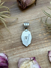 Load image into Gallery viewer, Sterling Silver Black Micarta &amp; Lab Opal Inlay Pendant – Handmade by Artist Shay Pfeiffer