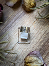 Load image into Gallery viewer, Sterling Silver Hand-Milled Wide Band “Poke the Bear” Stamped Ring – Size 5.5 – Handmade by Artist Jason Ogg