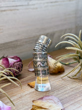 Load image into Gallery viewer, Sterling Silver Hand-Milled Wide Band “Poke the Bear” Stamped Ring – Size 5.5 – Handmade by Artist Jason Ogg