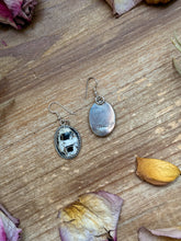 Load image into Gallery viewer, Sterling Silver White Buffalo Dangle Earrings – Handmade by Artist Jason Ogg