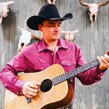 Load image into Gallery viewer, VEXIL BRAND THE COWBOY BY VEXIL BRAND - PEARL SNAP - DARK RED DIAMOND PRINT