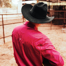 Load image into Gallery viewer, VEXIL BRAND THE COWBOY BY VEXIL BRAND - PEARL SNAP - DARK RED DIAMOND PRINT