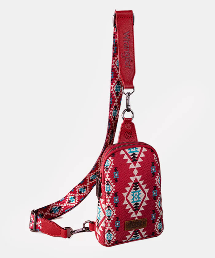 Wrangler Aztec Print Sling Bag