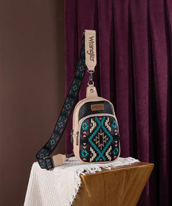 Wrangler Aztec Whipstitch Sling Bag