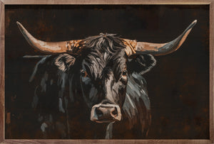 Black Longhorn Sign