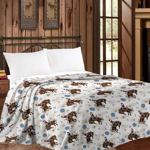 Queen size Broncs and Brands Blanket