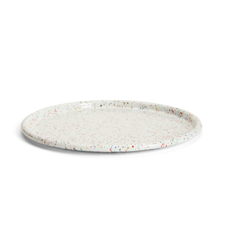 CC White Rainbow Falls Round Tray