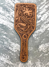 Load image into Gallery viewer, All Tooled Leather Make Up Mirror