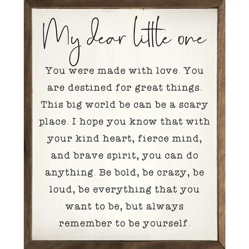 My Dear Little One Sign