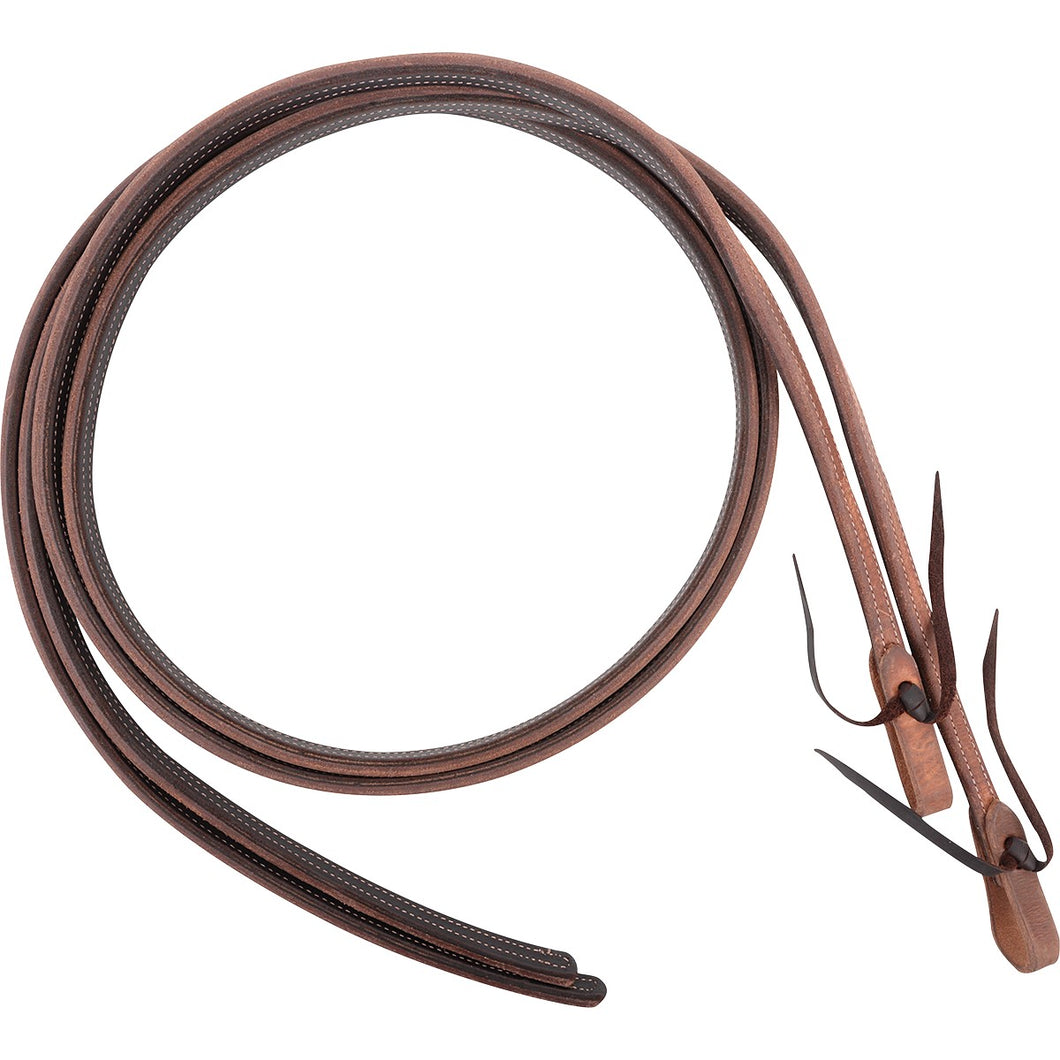 Split Reins 5/8-inch Thick Tied Ends with Double Stitched Heavy Harness and Latigo