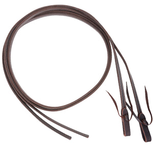 Split Reins 5/8-inch Thick Tied Ends with Double Stitched Light Latigo
