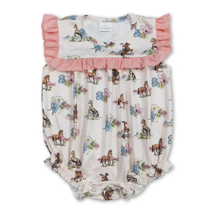 Baby girls western romper